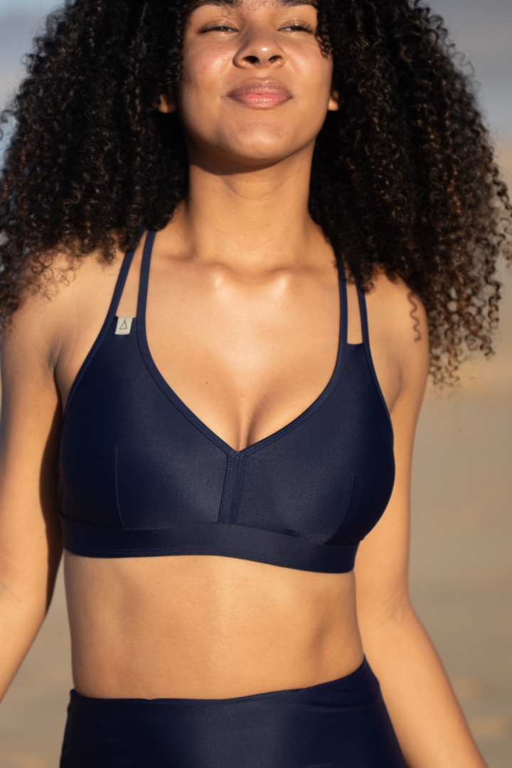 Inaska Damen vegan Sport Bikinioberteil Wild Classic Dunkelblau