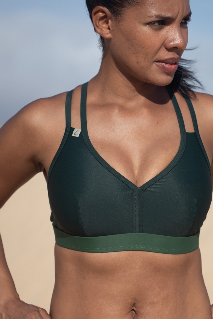 Inaska Damen vegan Sportliches Bikinioberteil Wild Nature DunkelgrÃ¼n & MoosgrÃ¼n