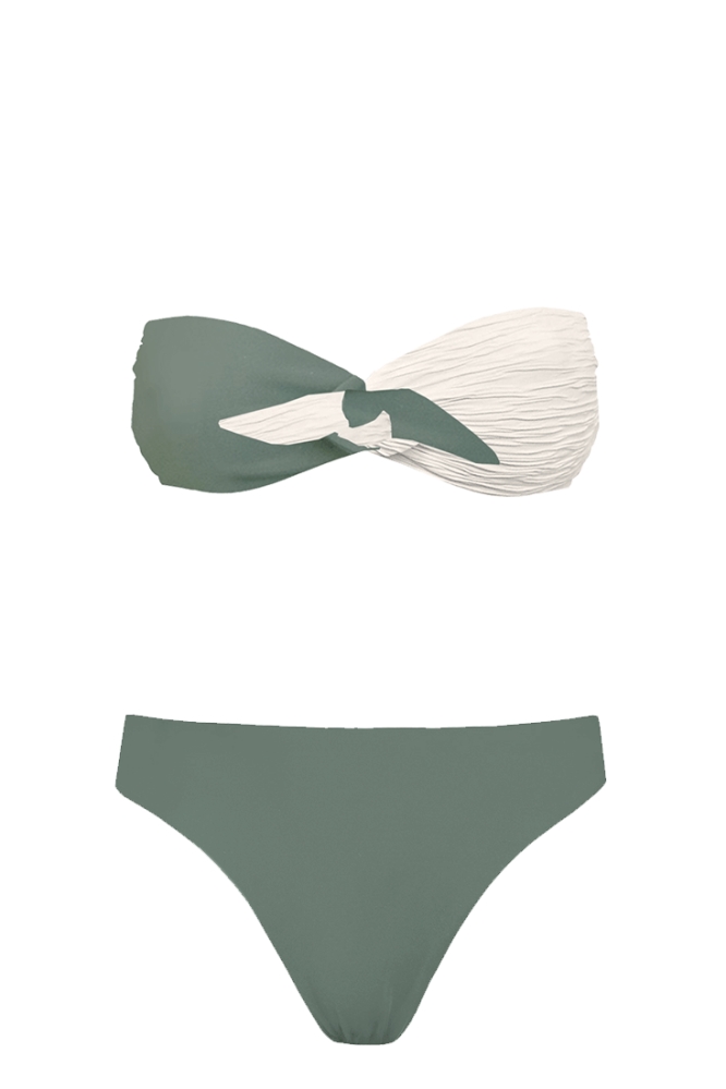 Anekdot Damen vegan Bikiniset Slim Taijitu Salbei GrÃ¼n