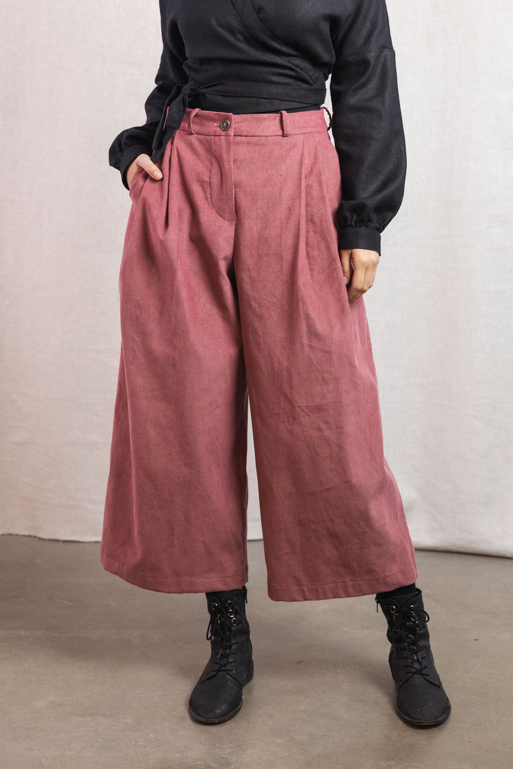 Jyoti Fair Works Damen vegan Culotte Awa Altrosa
