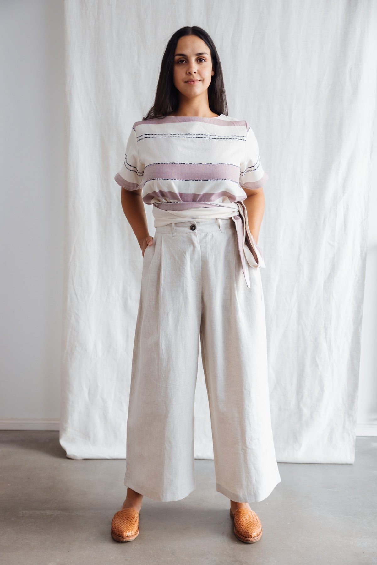 Jyoti Fair Works Damen vegan Culotte Awa Greige