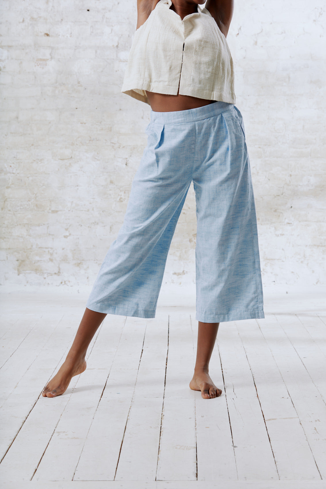 Jyoti Fair Works Damen vegan Culotte Chetana Hellblau