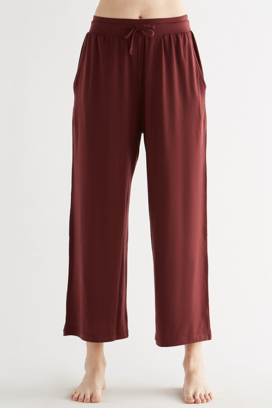 True North Damen vegan Hose Wide Leg Burgundy