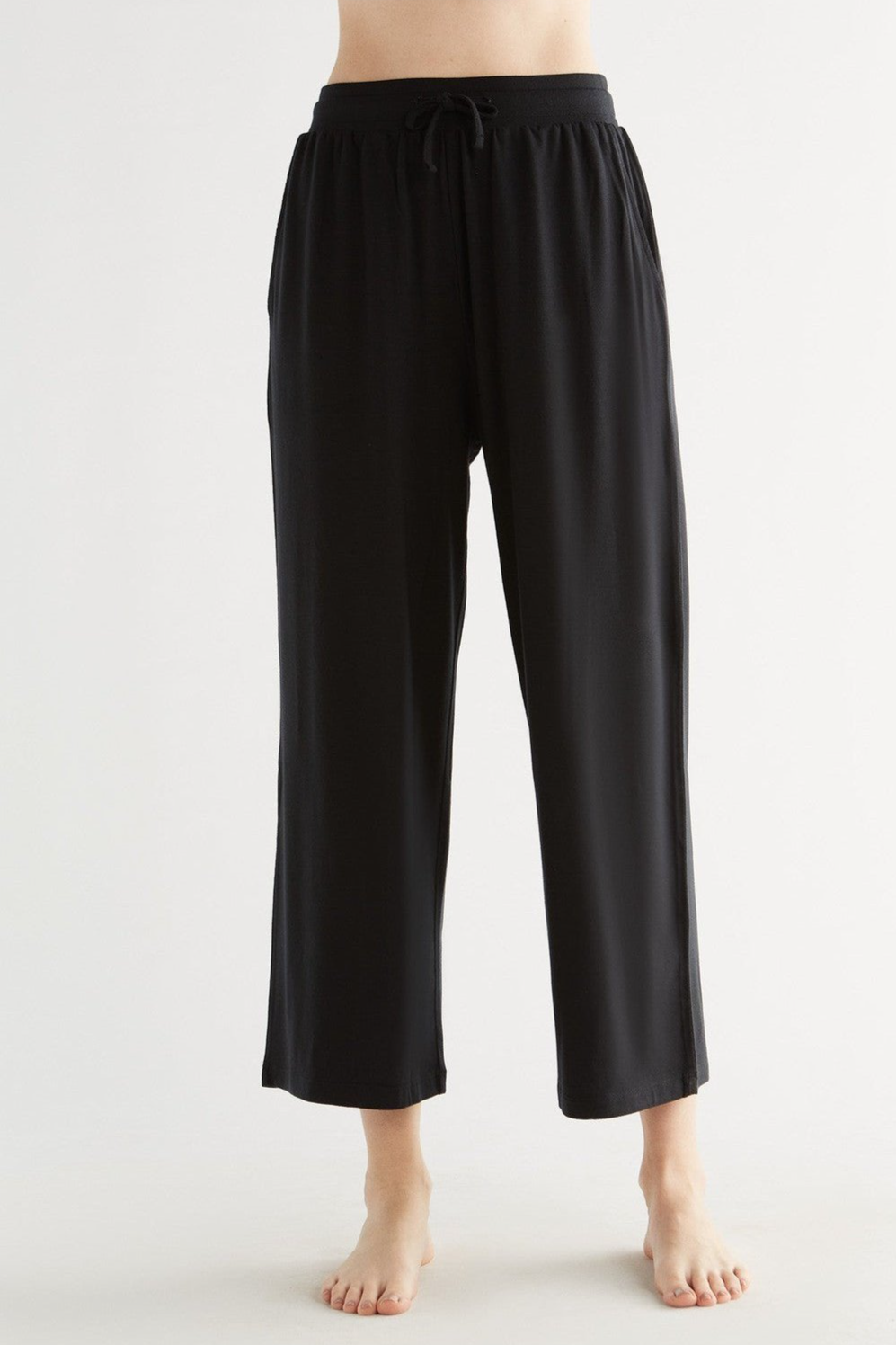 True North Damen vegan Hose Wide Leg Schwarz
