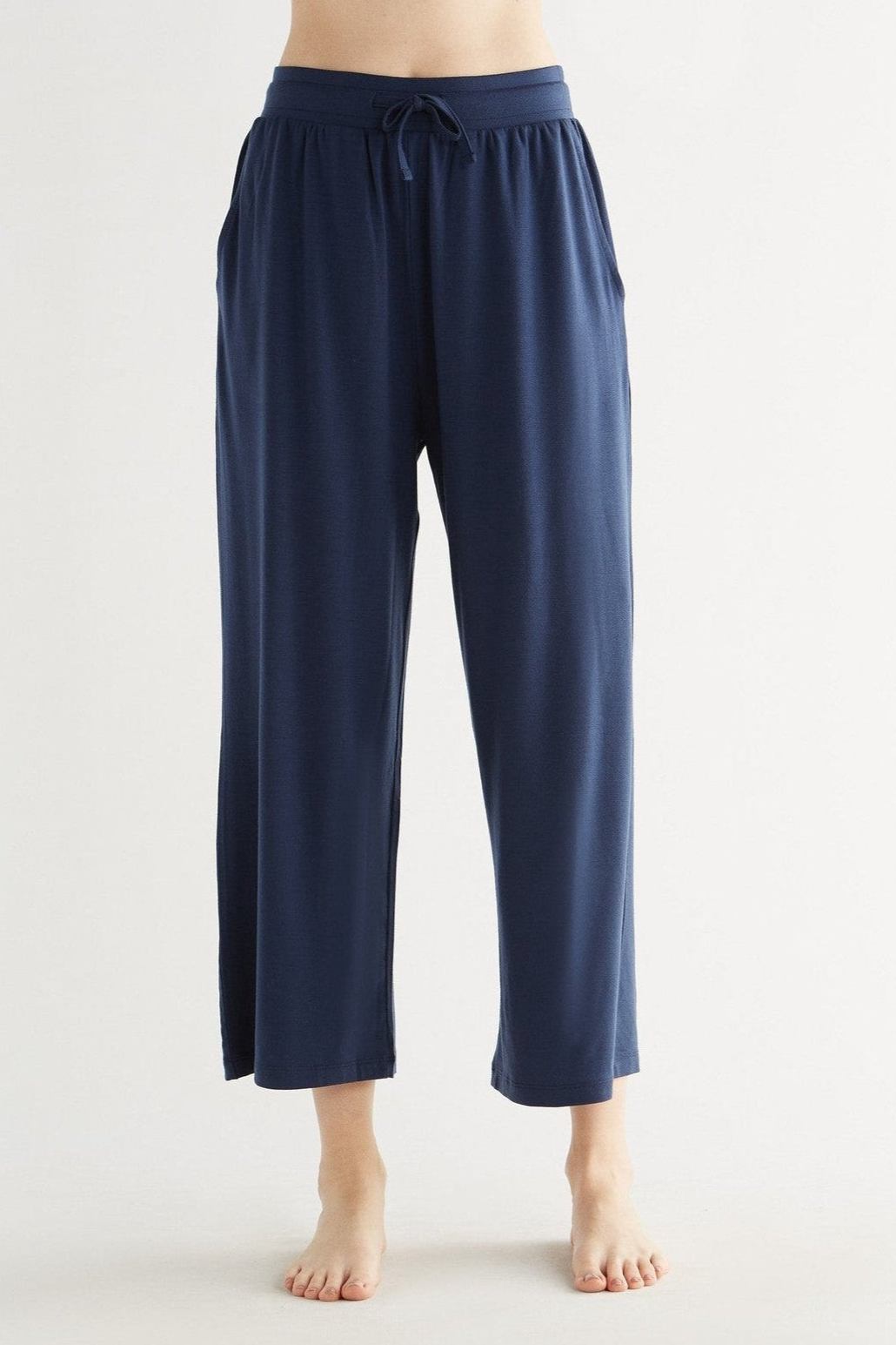 True North Damen vegan Hose Weites Bein Marineblau