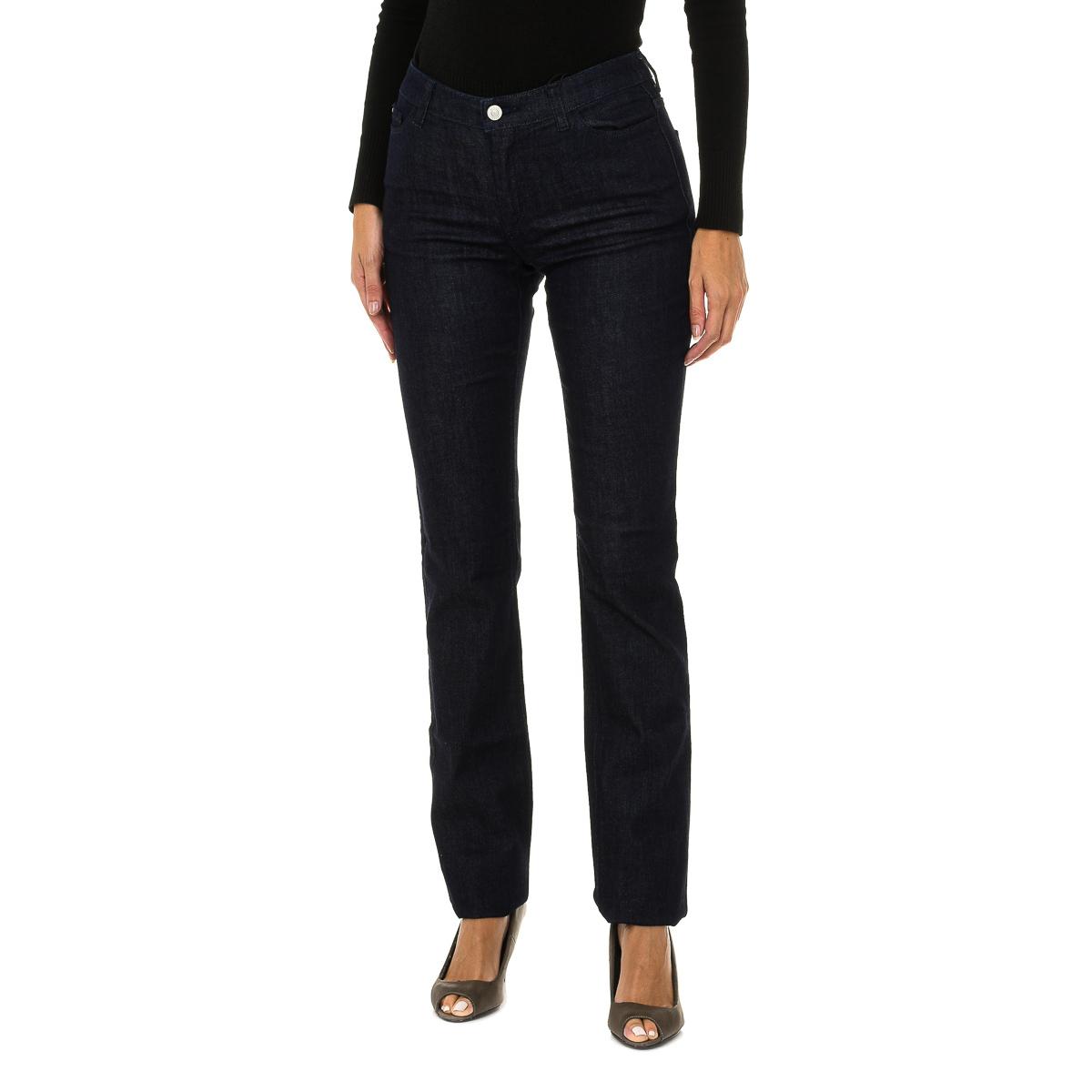 Armani Jeans Lange denimbroek voor dames 6Y5J85-5DWLZ 27-USA blauw