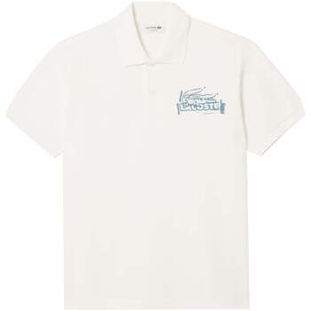 Lacoste Polo Shirt Korte Mouw  Classic Fit Printed Polo Shirt White/Blue