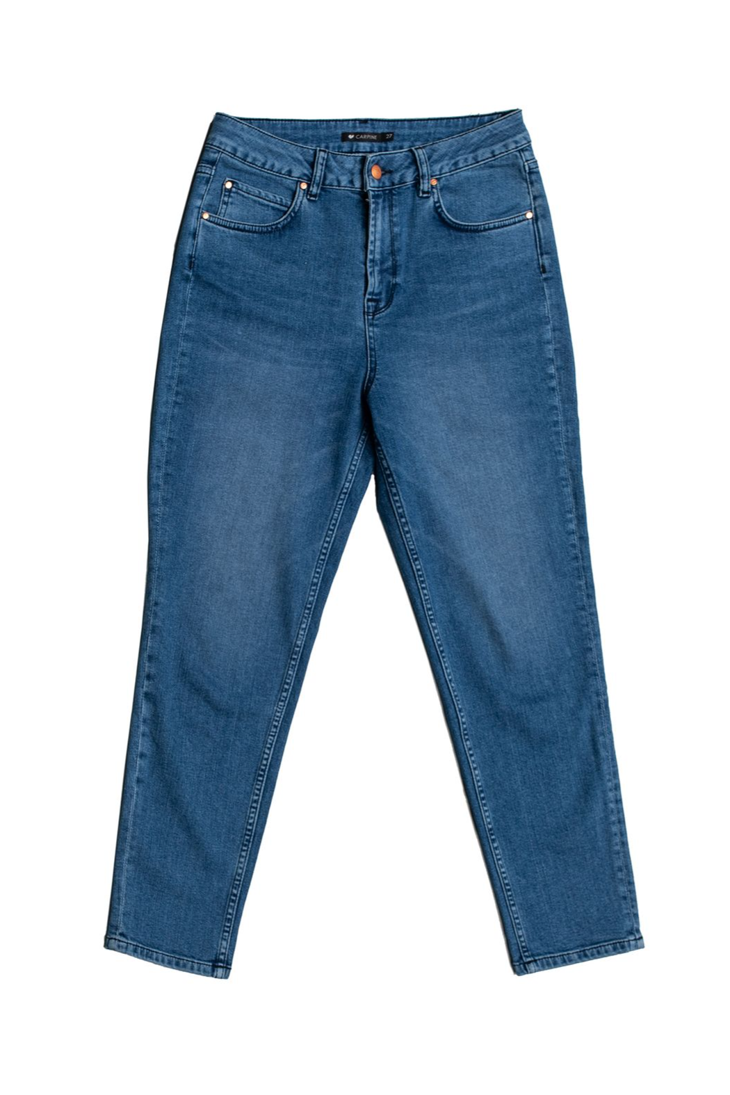 Lovjoi Damen vegan Mom Jeans Carpine Blue Denim