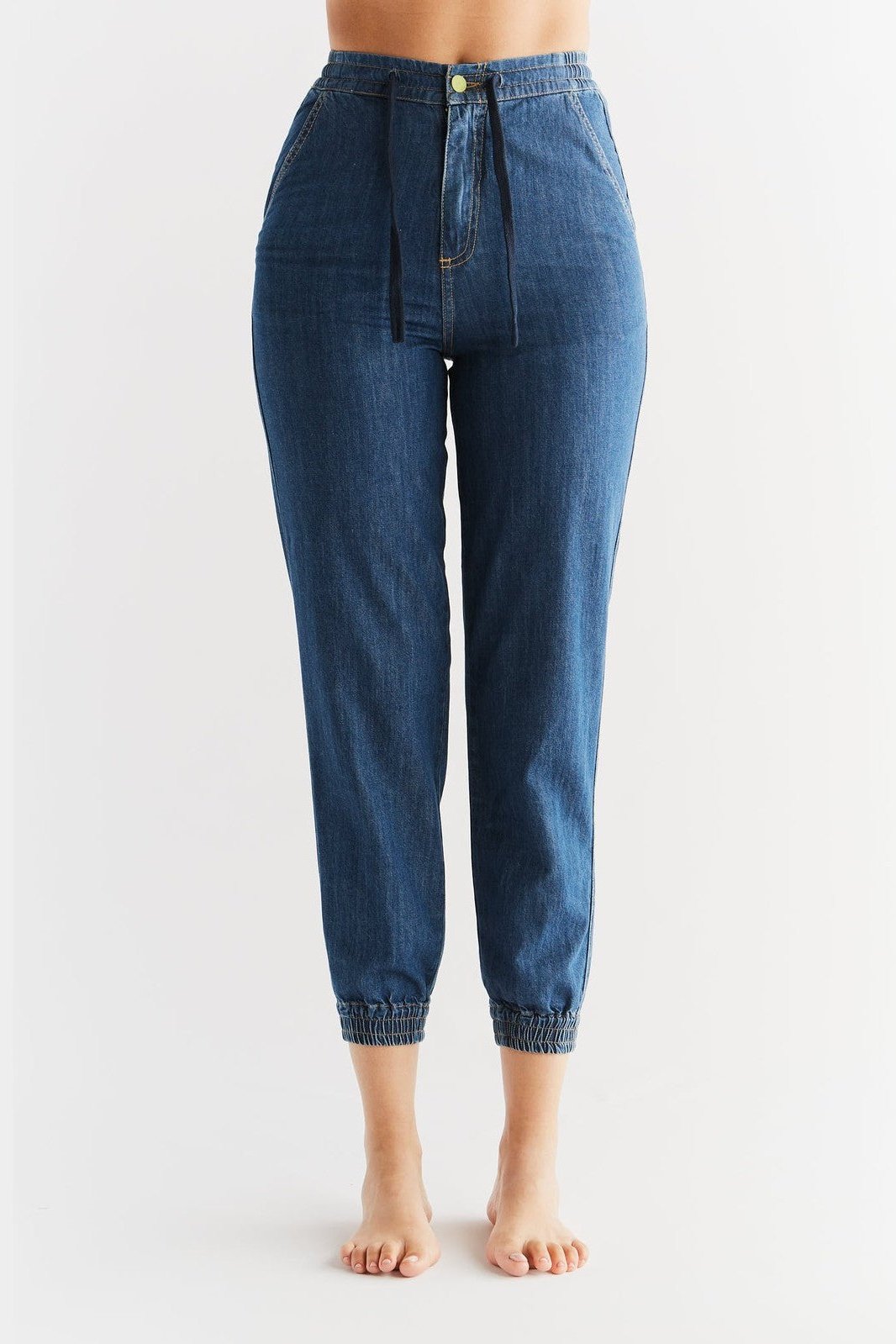 Evermind Damen vegan Jogger Jean KÃ¶nigsblau