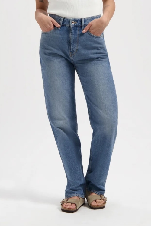 Kuyichi Damen vegan Rosa Straight Soul Blau