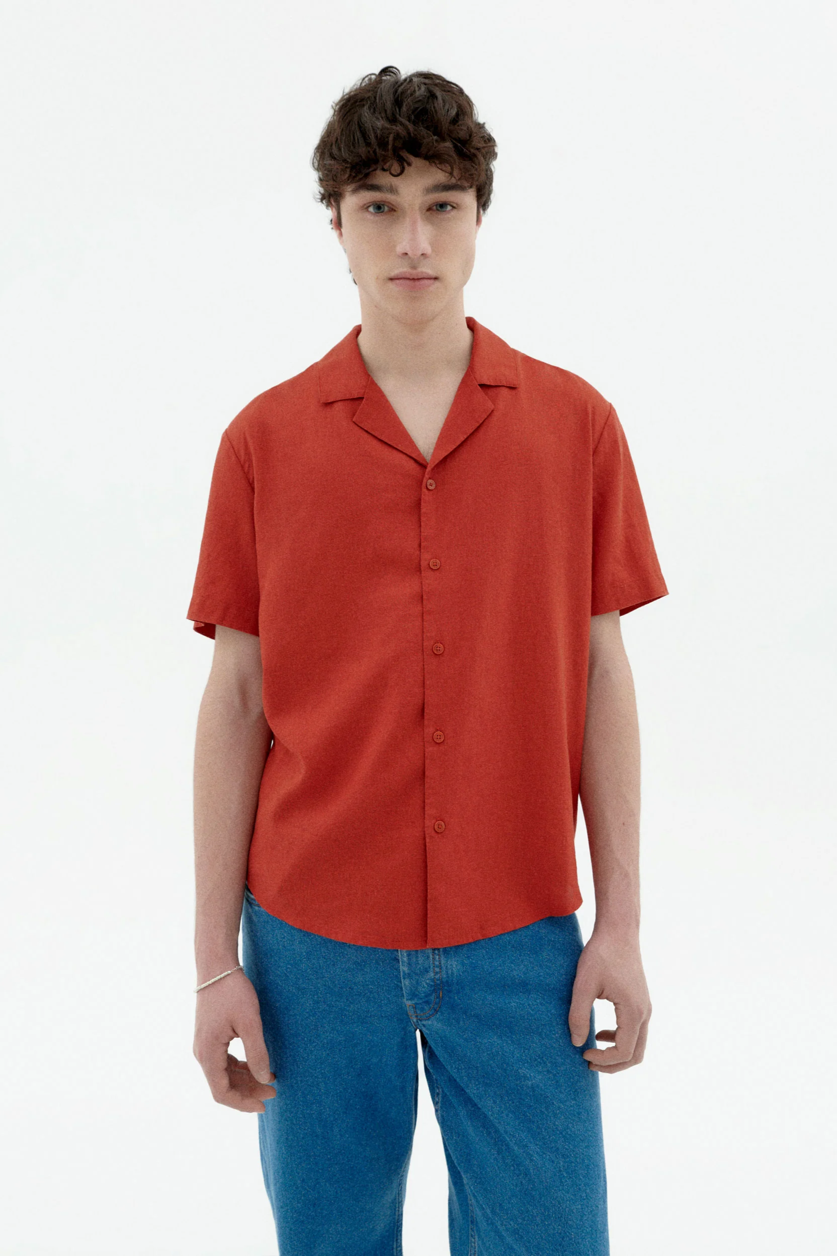 Thinking mu Herren vegan Hemd Jules Rot