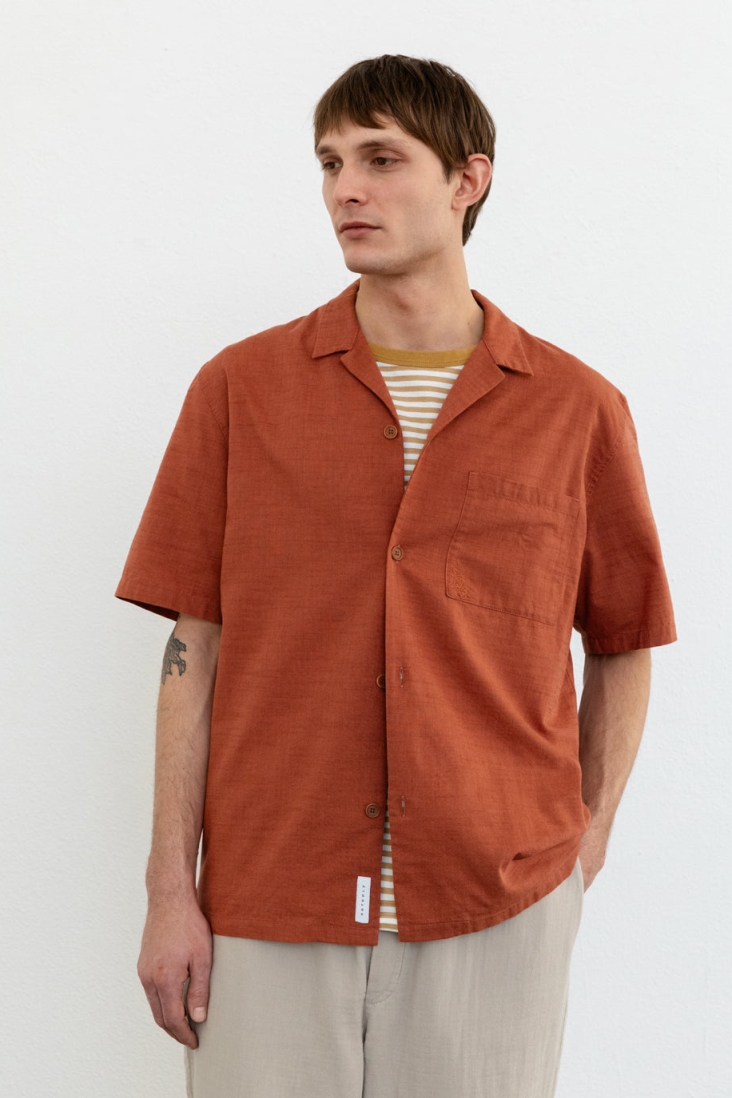 Rotholz Herren vegan Shirt Bowling Rot