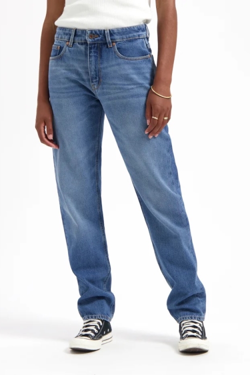 Kuyichi Damen vegan Jeans Boyfriend Jenna Faded Blau