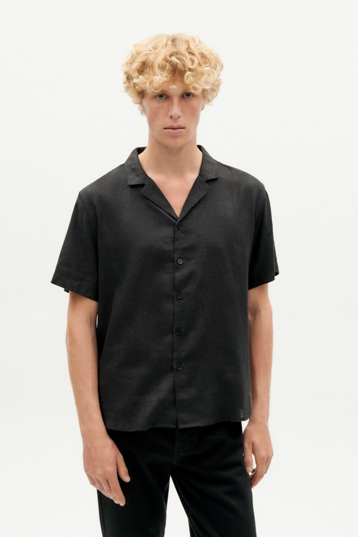 Thinking mu Herren vegan Hemd Jules Schwarz
