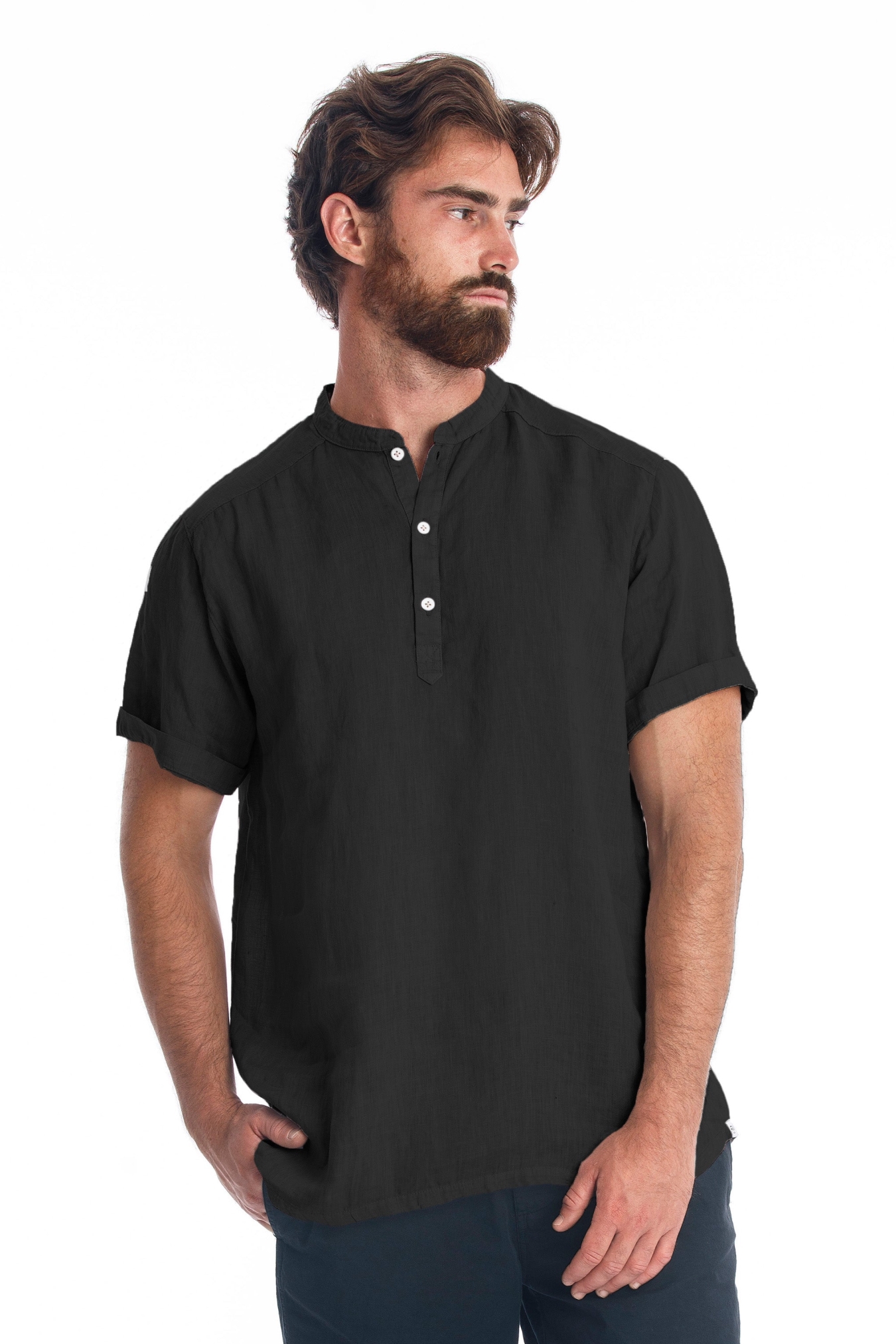 RAVENS VIEW IBIZA Herren vegan Shirt Brad Schwarz