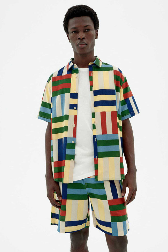 Thinking mu Herren vegan Hemd Field Tom Multicolor