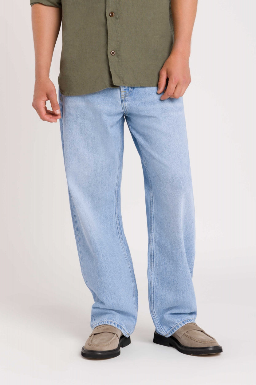 Kings Of Indigo Herren vegan Jeans Noah Used Blau Reef Super Light