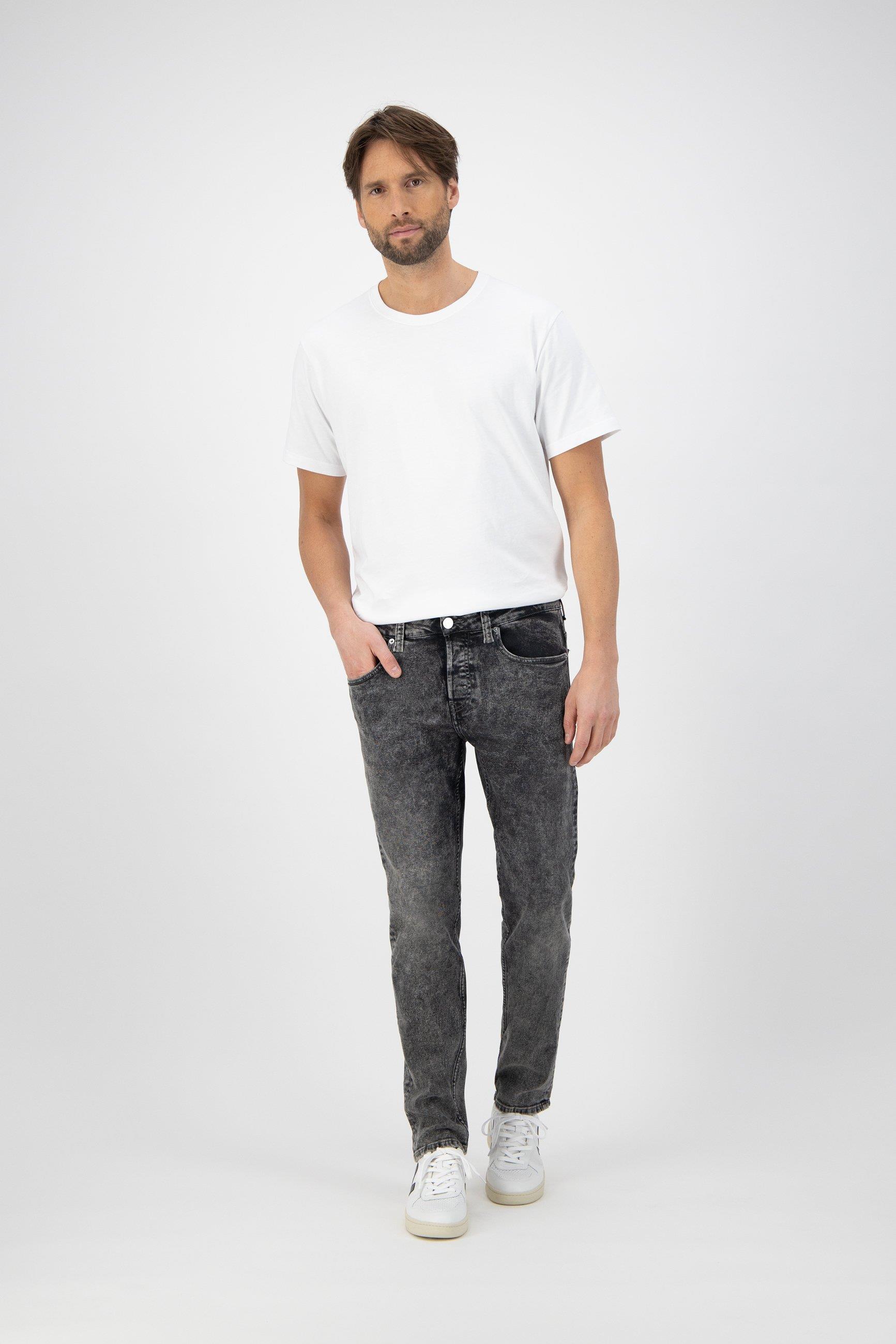 MUD Jeans Herren vegan Jeans Slim Rick Heavy Stone Schwarz
