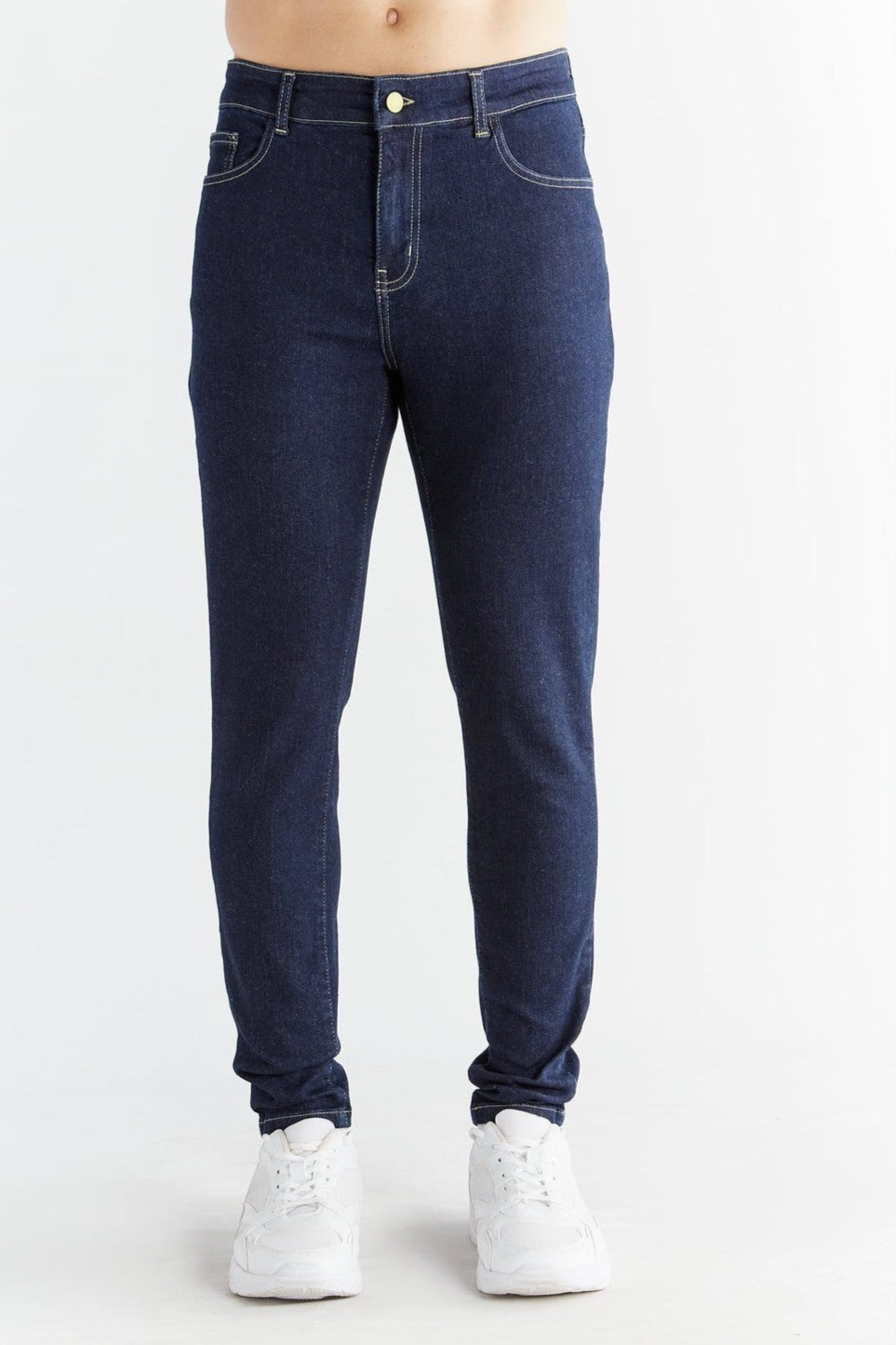Evermind Herren vegan Jeans Skinny Fit Dunkles Schieferblau