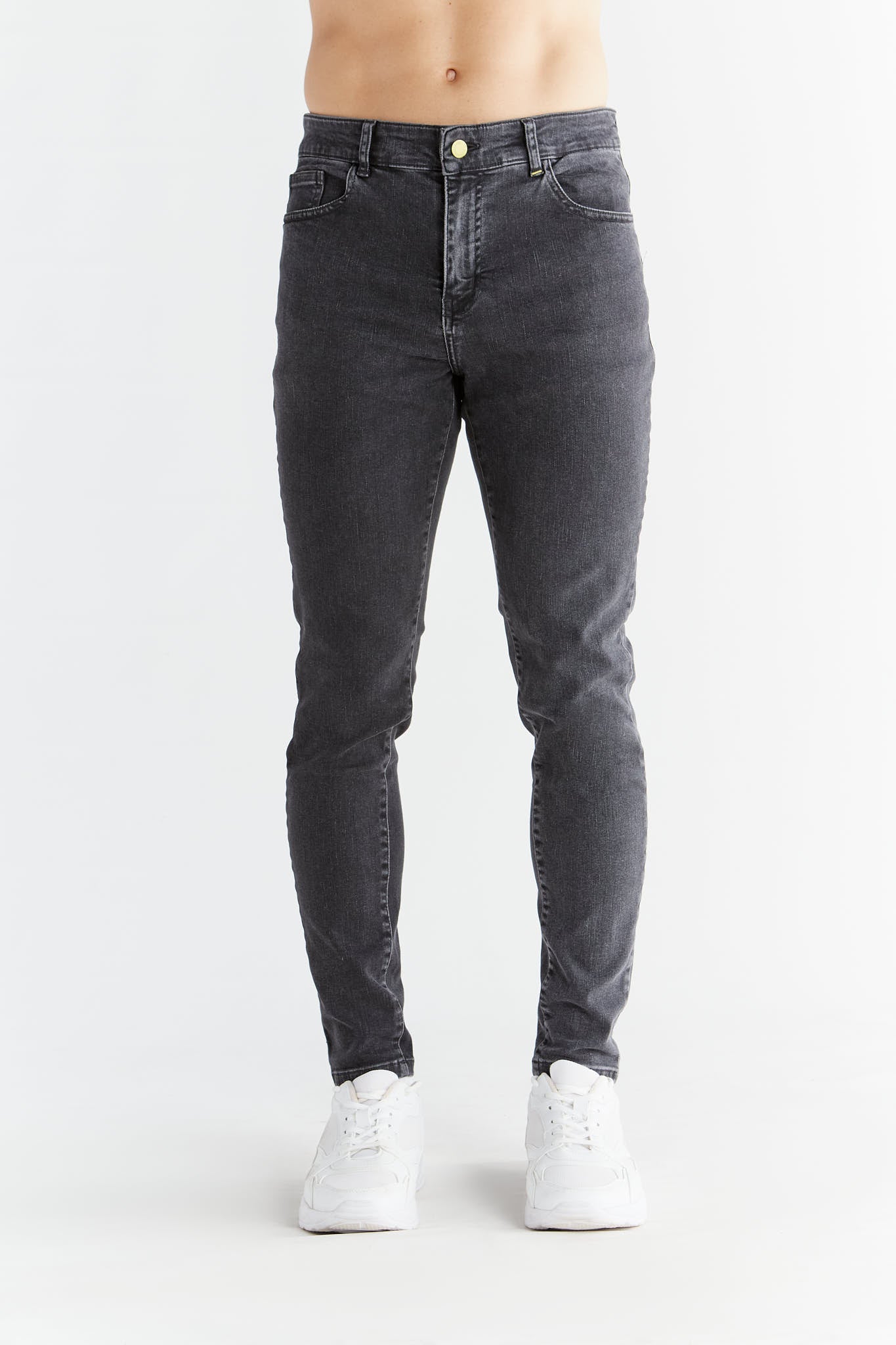 Evermind Herren vegan Jeans Skinny Fit Ash Gray