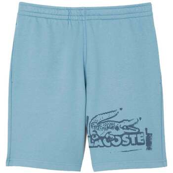 Lacoste Korte Broek  Graphic Cotton Fleece Shorts Blue