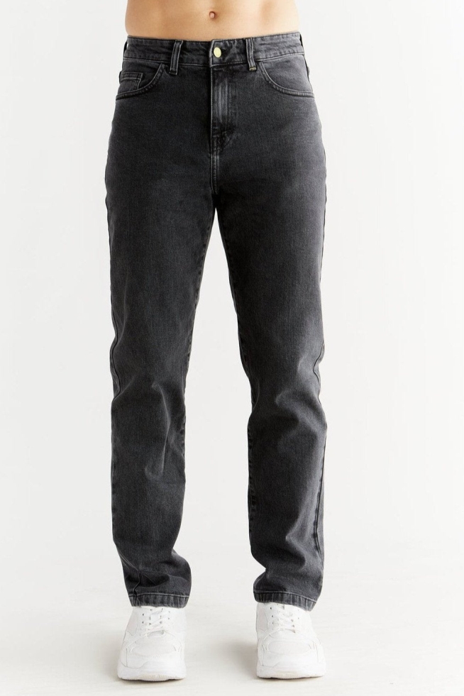 Evermind Herren vegan Jeans Straight Fit Ash Gray