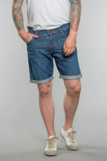 Feuervogl Herren vegan Shorts Denim Linus Fashion Blau