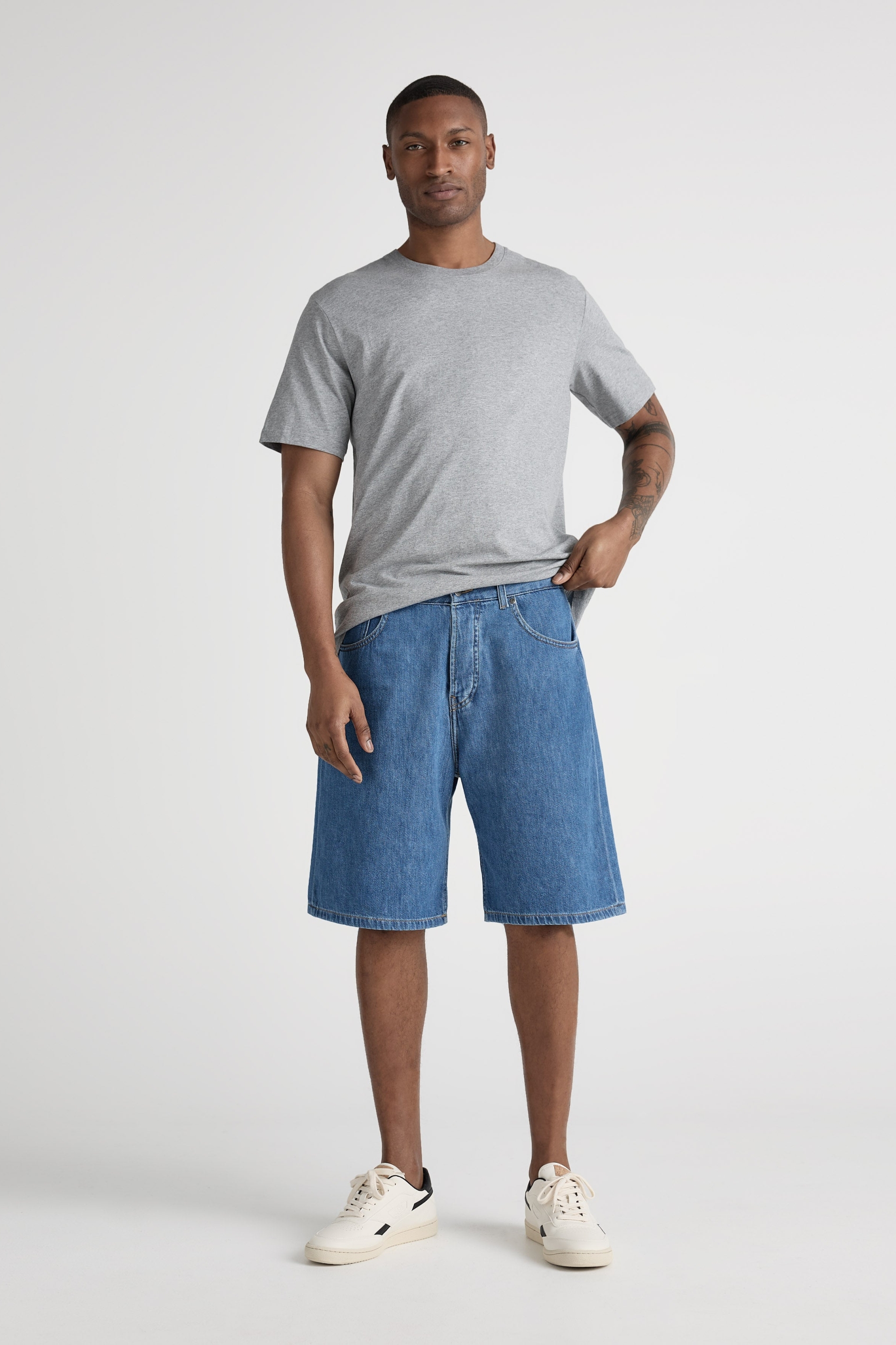 MUD Jeans Herren vegan Denim Short James Medium Stone