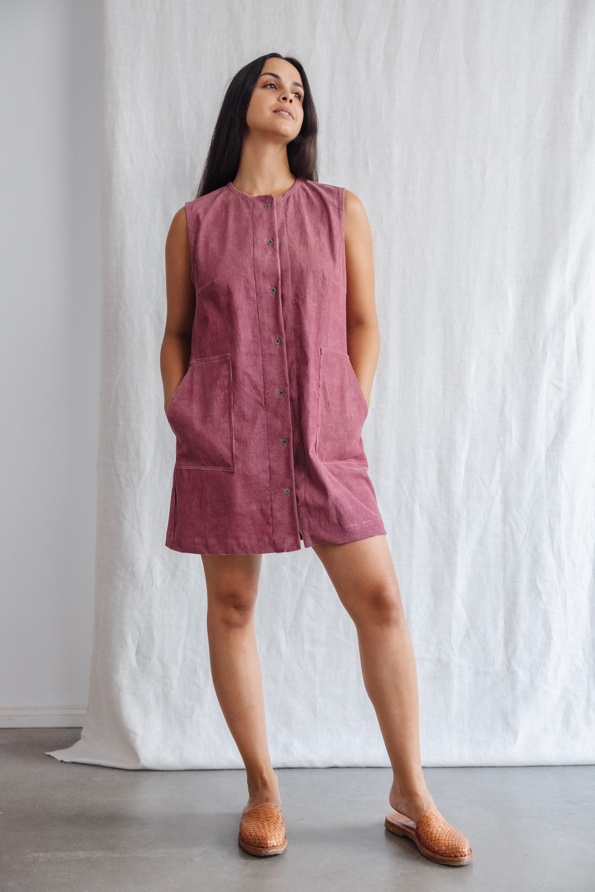 Jyoti Fair Works Damen vegan Kleid Ishya Altrosa