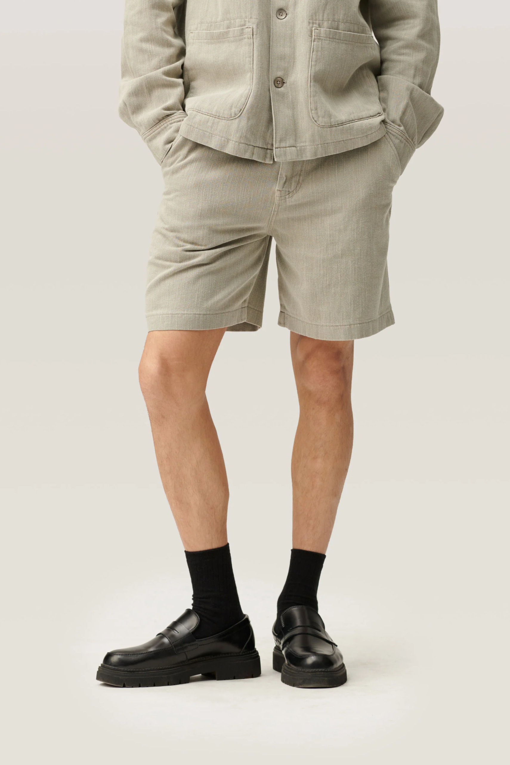 DAWN Herren vegan Kurze Hose Rock Olive