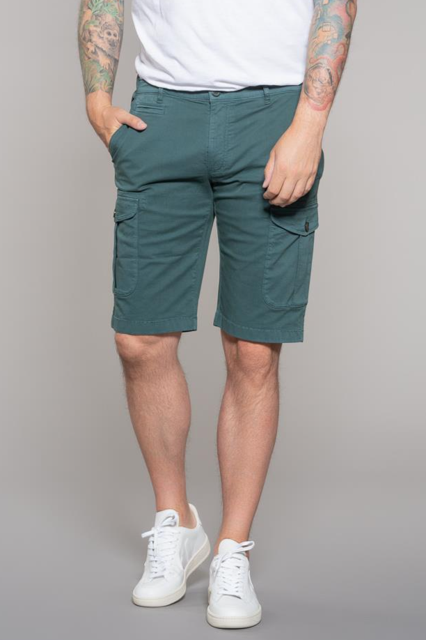 Feuervogl Herren vegan Shorts Bermuda Cargo SmaragdgrÃ¼n