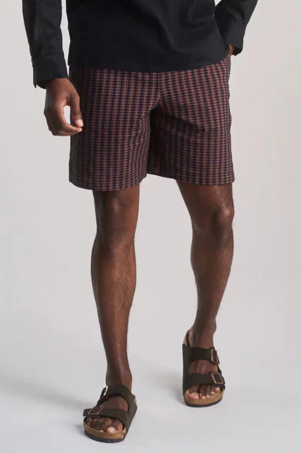 KOMODO Herren vegan Shorts Muslin Jerry Brown Stripe