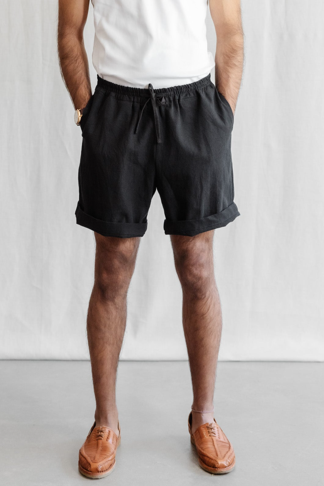 Jyoti Fair Works Herren vegan Shorts Jhanvi Schwarz