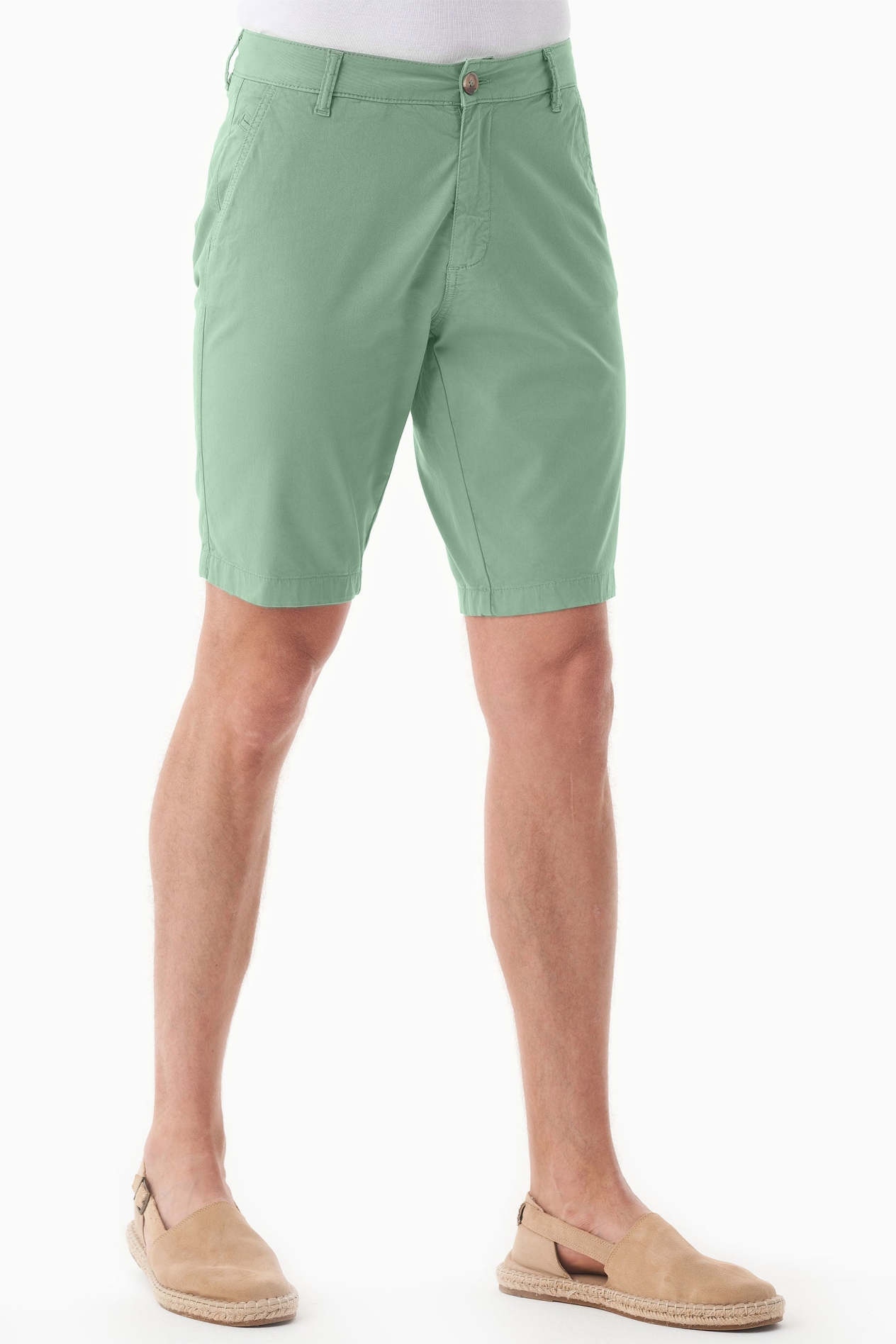 ORGANICATION Herren vegan Slim-Fit Shorts Matcha GrÃ¼n