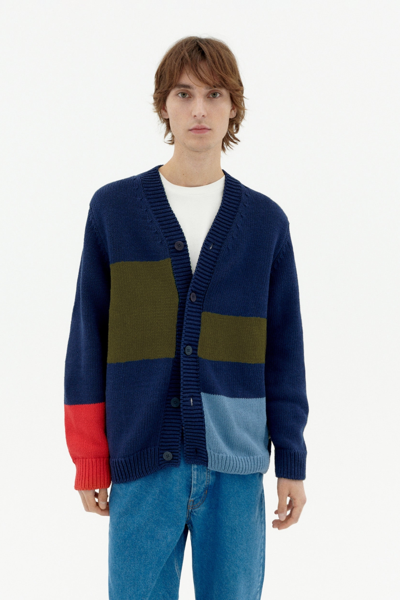 Thinking mu Herren vegan Strickjacke Nico Navy