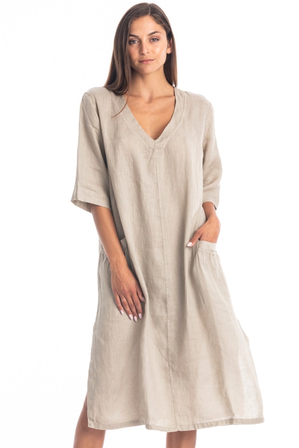 RAVENS VIEW IBIZA Damen vegan Kleid Isola Stone