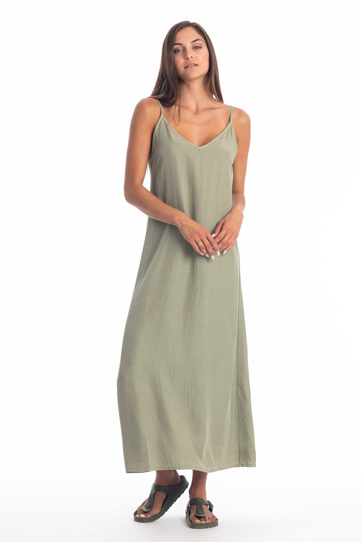 RAVENS VIEW IBIZA Damen vegan Kleid Selena Khaki