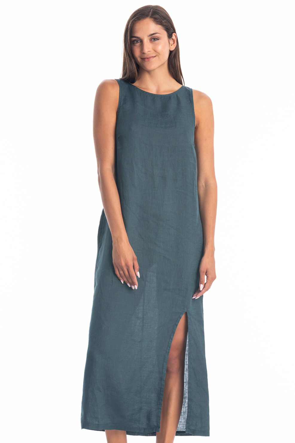 RAVENS VIEW IBIZA Damen vegan Kleid Nicola Ozeanblau