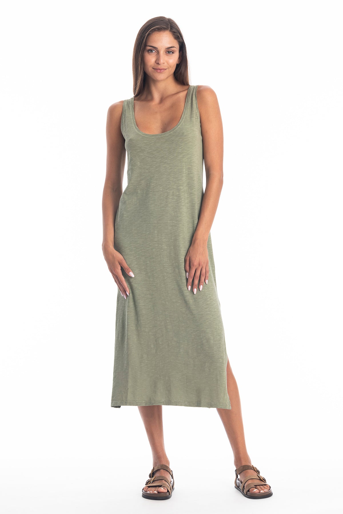 RAVENS VIEW IBIZA Damen vegan Kleid Demi Khaki