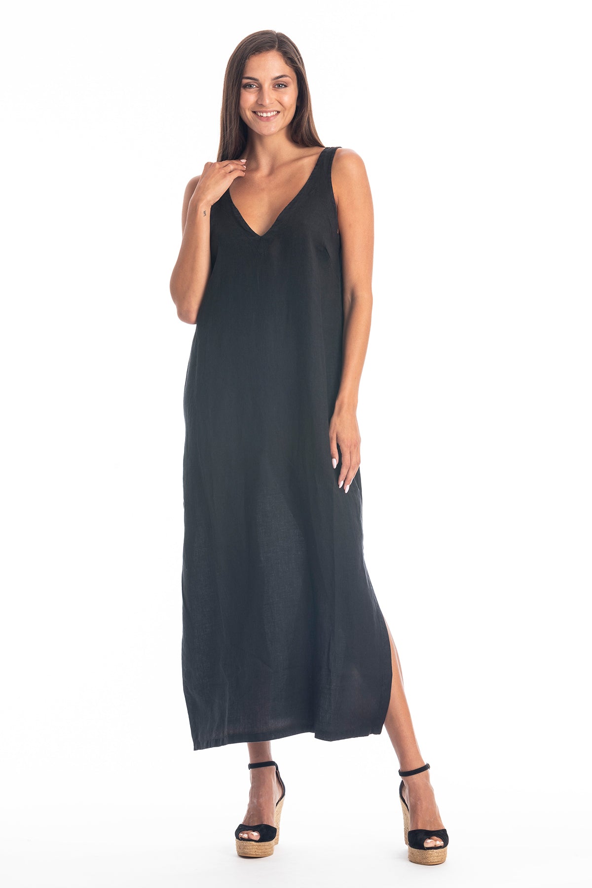 RAVENS VIEW IBIZA Damen vegan Kleid Noa Schwarz