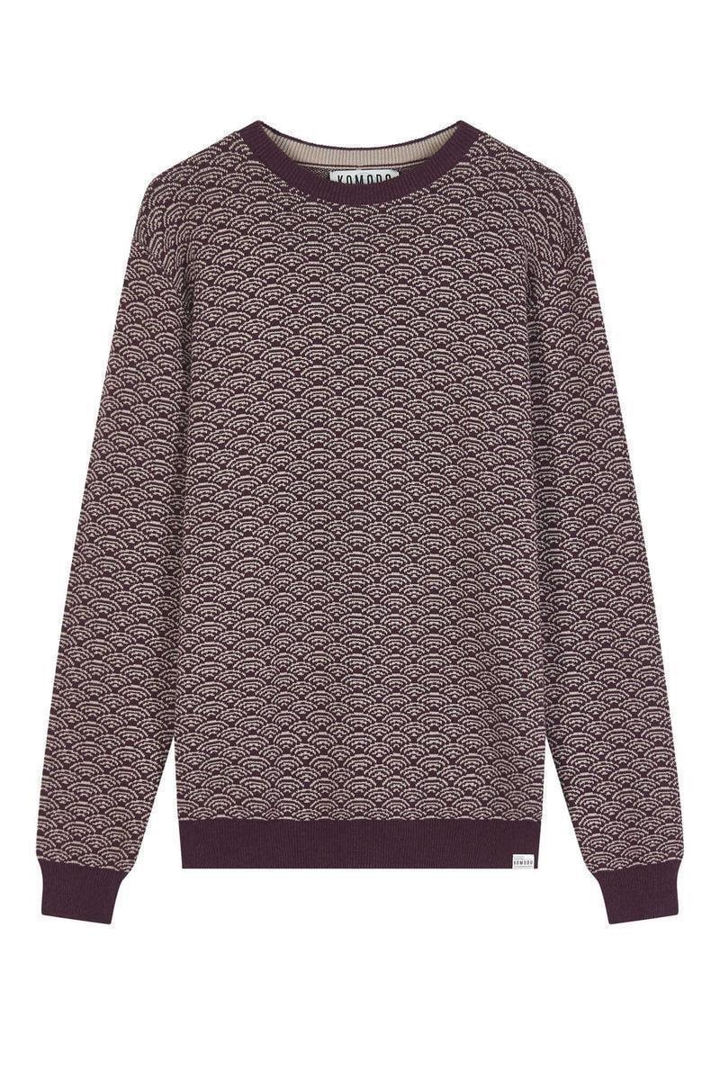KOMODO Herren vegan Pullover Hakku Kirsche
