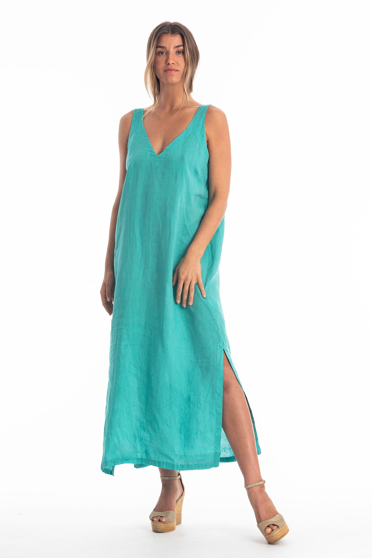 RAVENS VIEW IBIZA Damen vegan Kleid Noa TÃ¼rkis