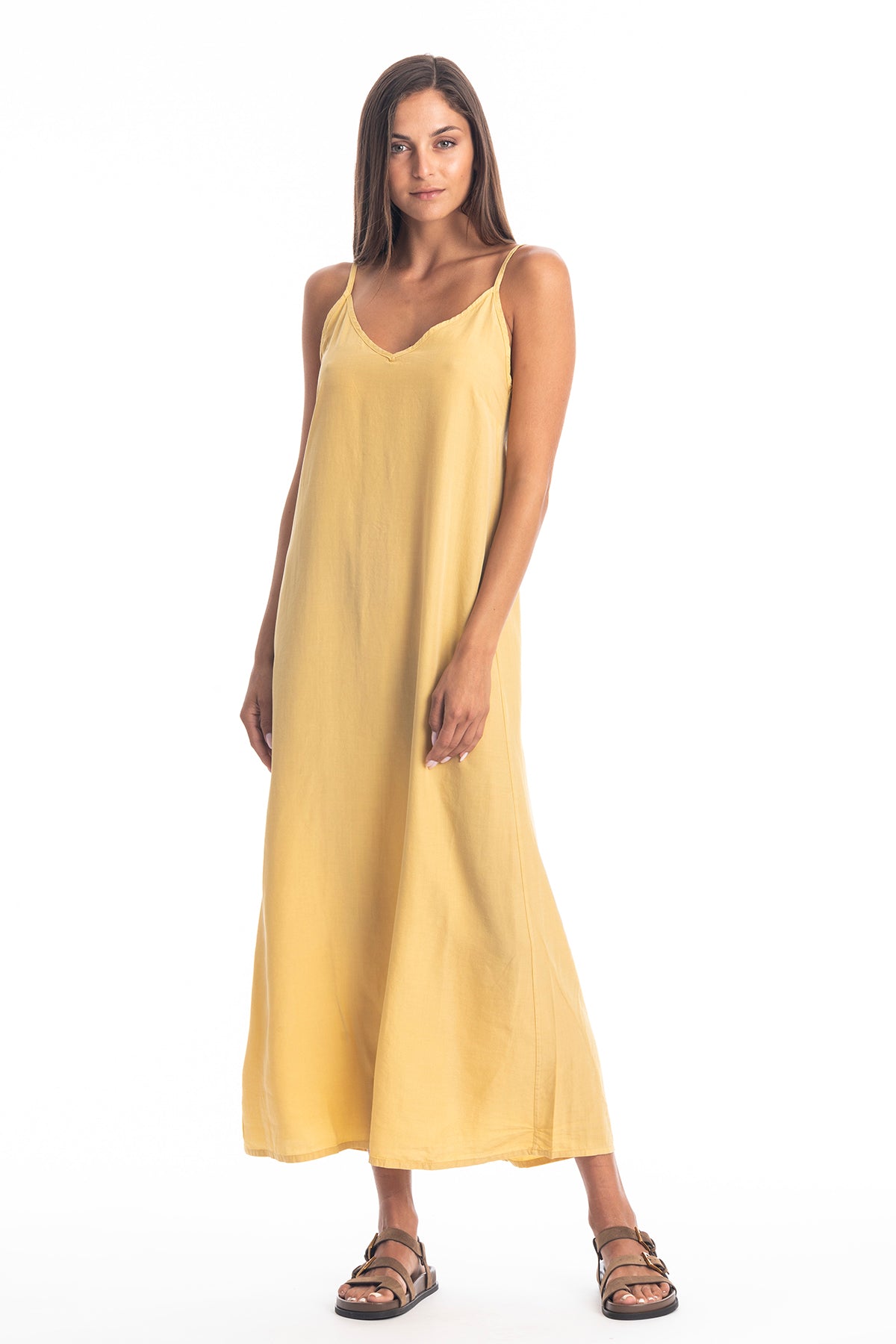 RAVENS VIEW IBIZA Damen vegan Kleid Selena Gold