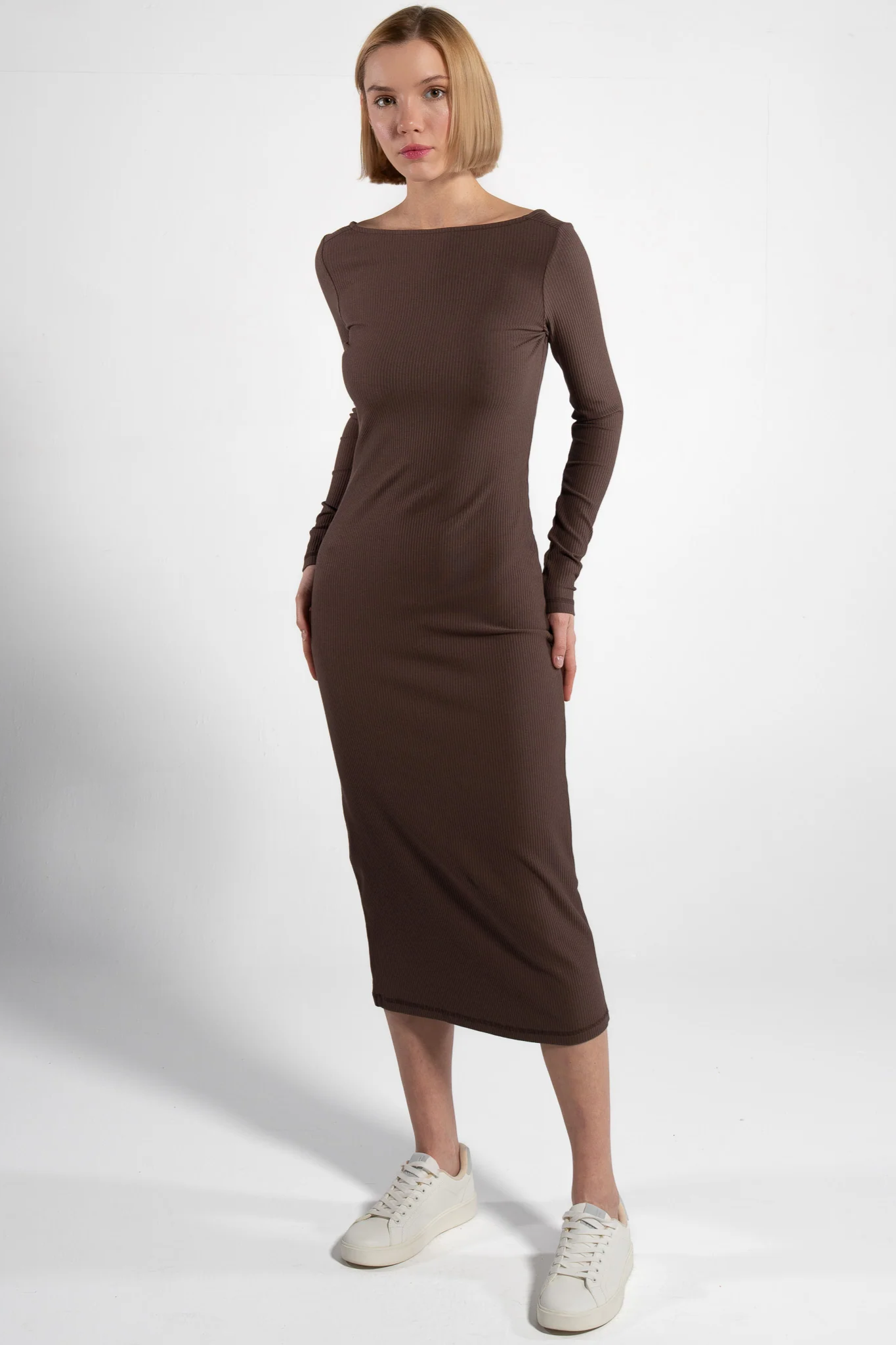 GORG Damen vegan Kleid Longsleeve Rain Drum