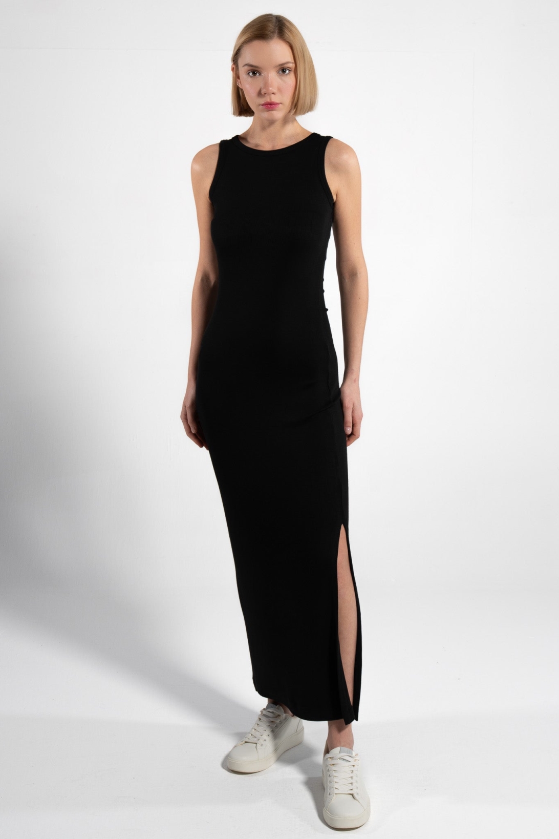 GORG Damen vegan Kleid Schwarz
