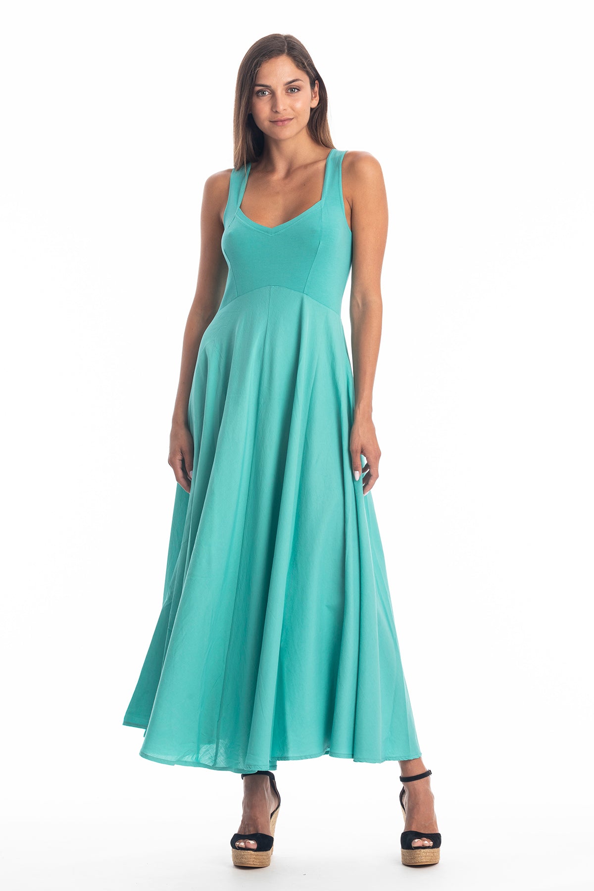 RAVENS VIEW IBIZA Damen vegan Kleid Madonna Elegant TÃ¼rkis