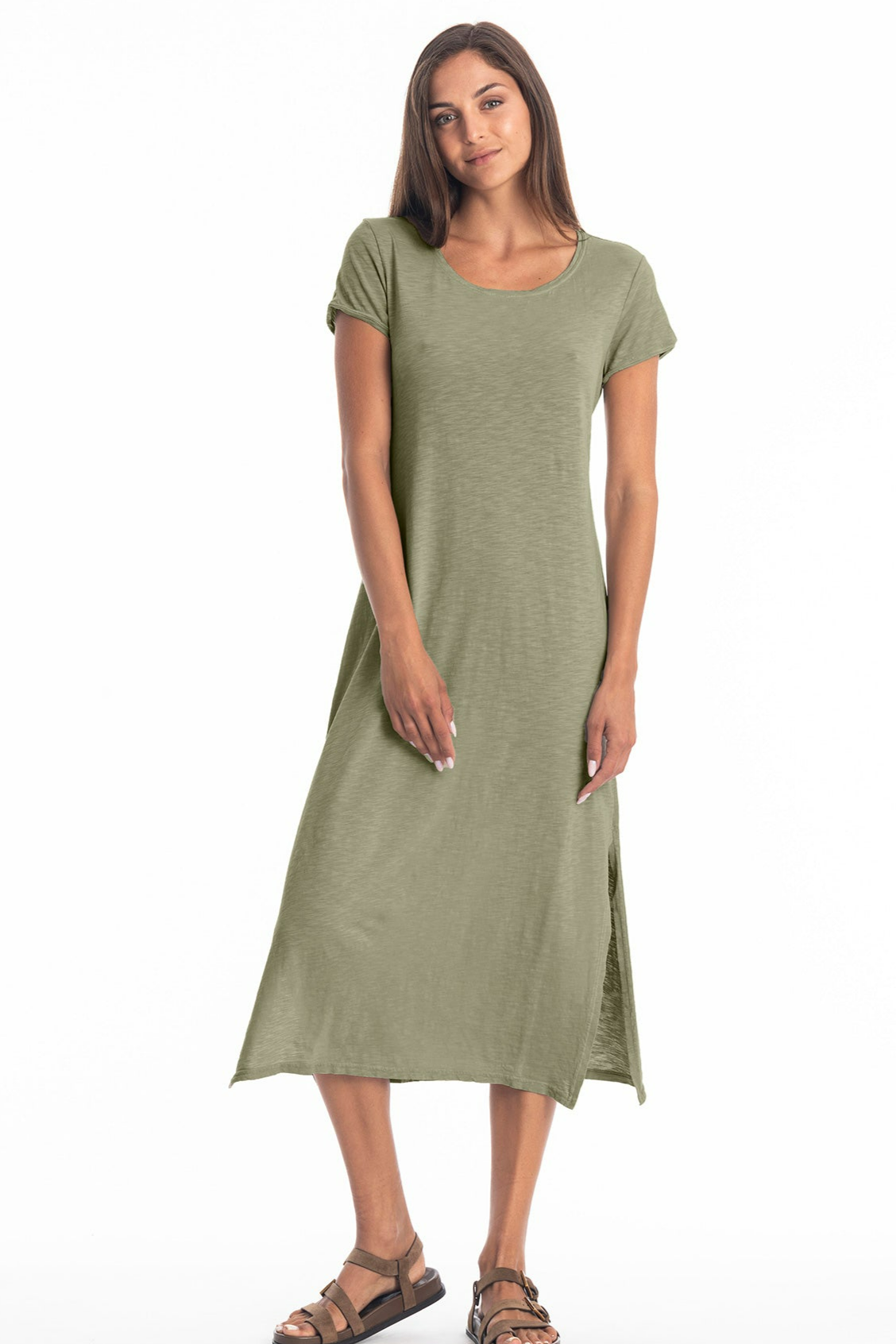 RAVENS VIEW IBIZA Damen vegan Kleid Uma Khaki