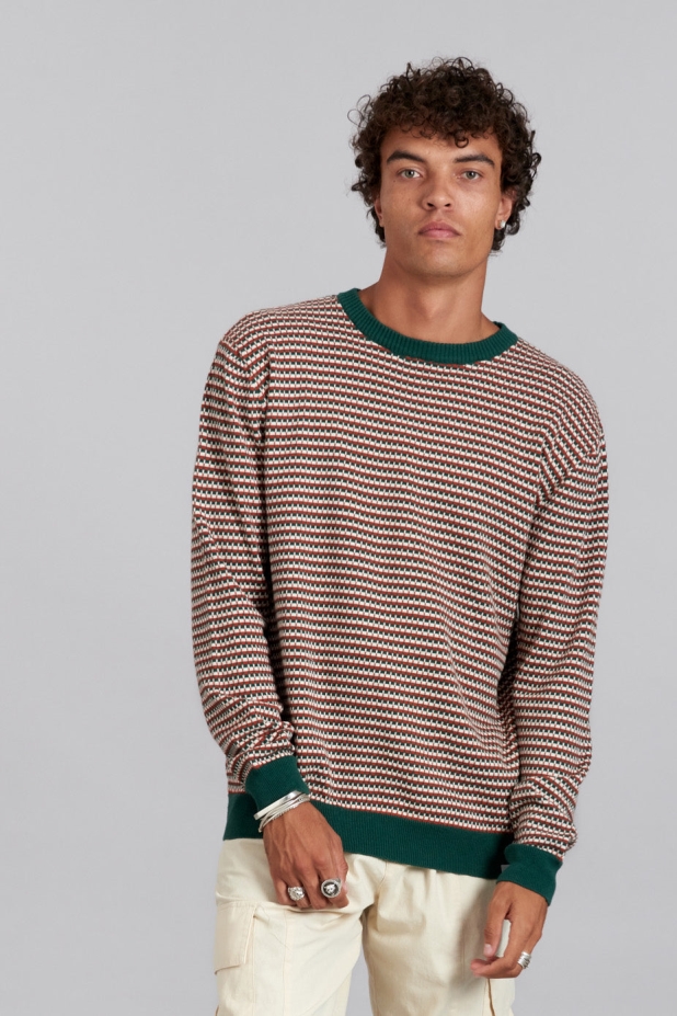 KOMODO Herren vegan Pullover Hasan Biologisch Baumwolle Orange