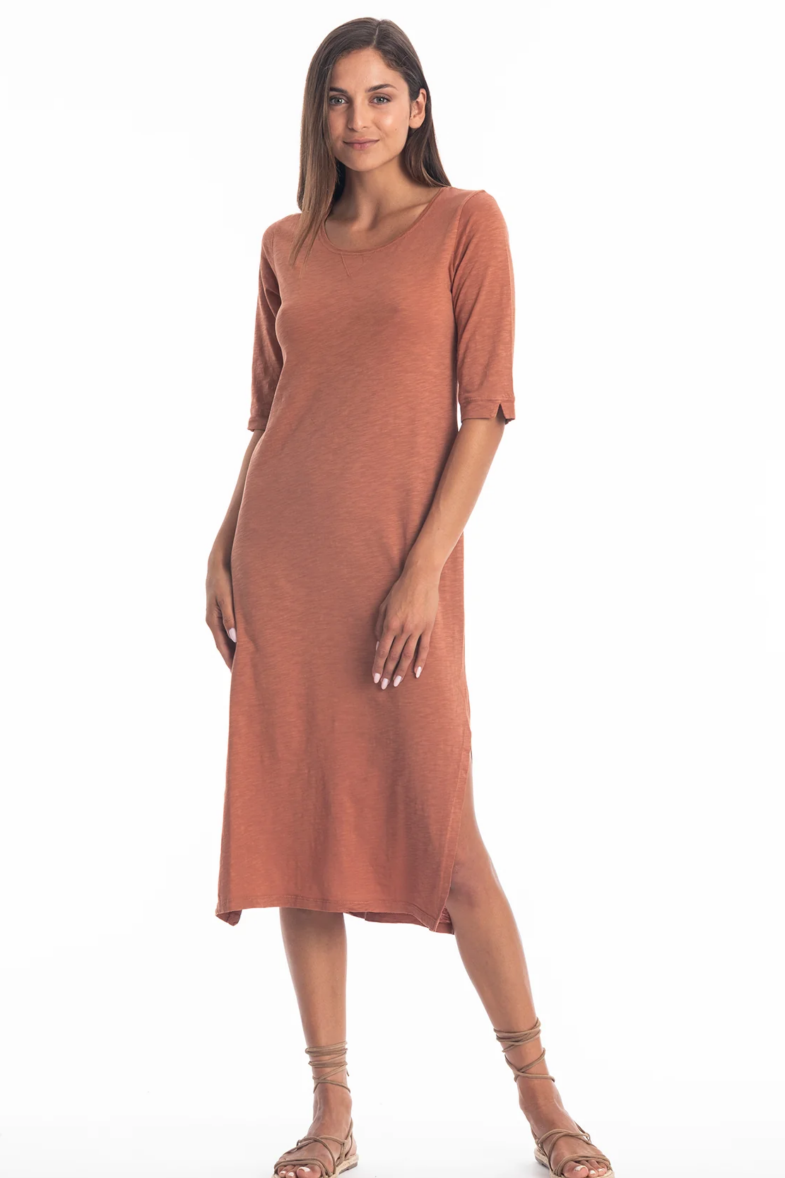 RAVENS VIEW IBIZA Damen vegan Kleid Mia Bronze