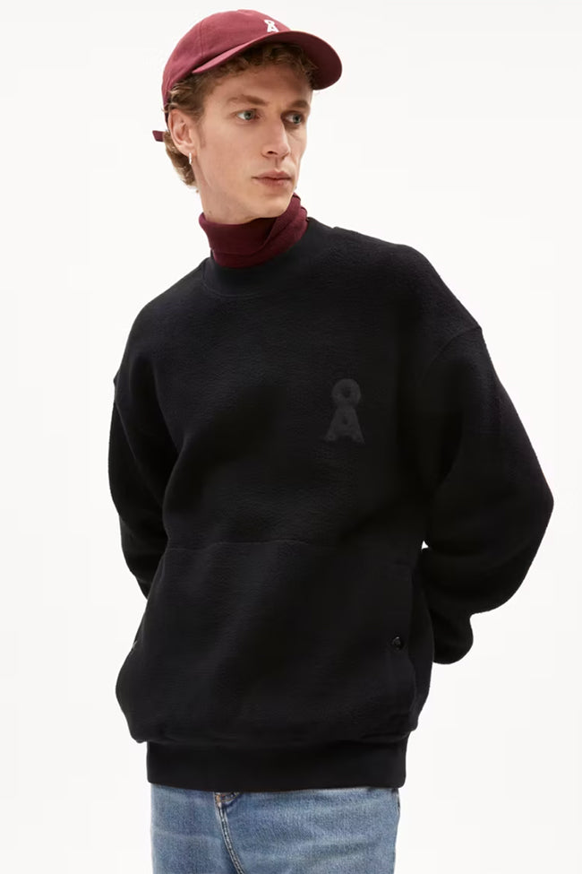 ARMEDANGELS Herren vegan Pullover Lomaar Schwarz